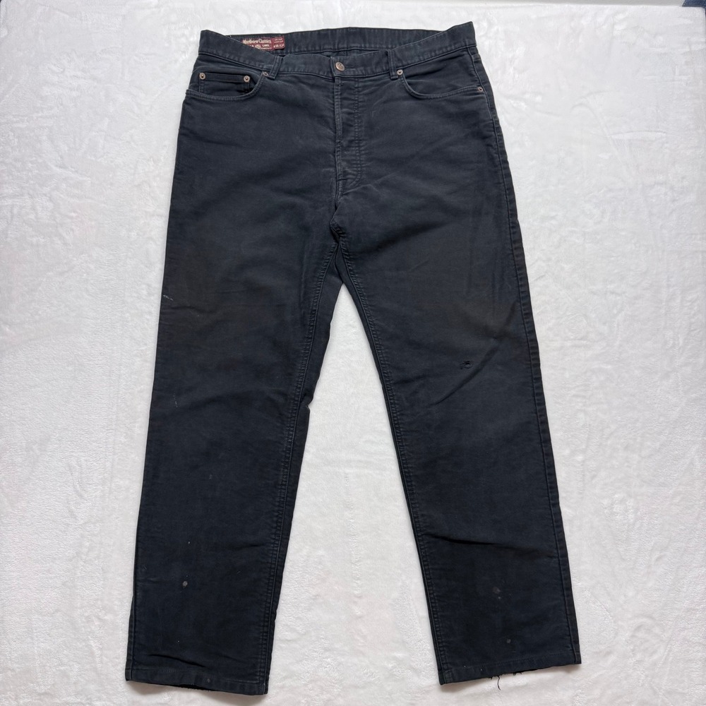 Rare Marlboro Classics‎ Mens Black Corduroy Pants Size 38x34 Straight Leg Casual